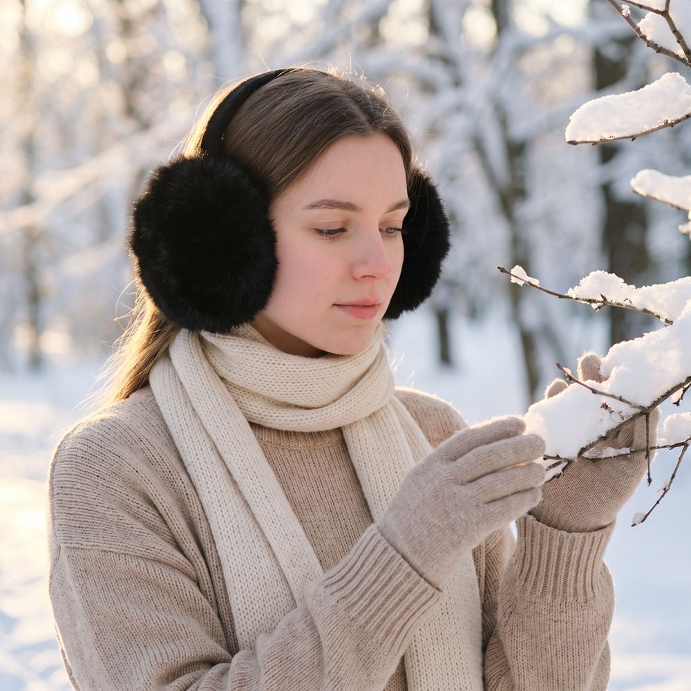 Soft Ear Cap Imitation Fur Ear - Earmuffs Foldable ulasan dan harga