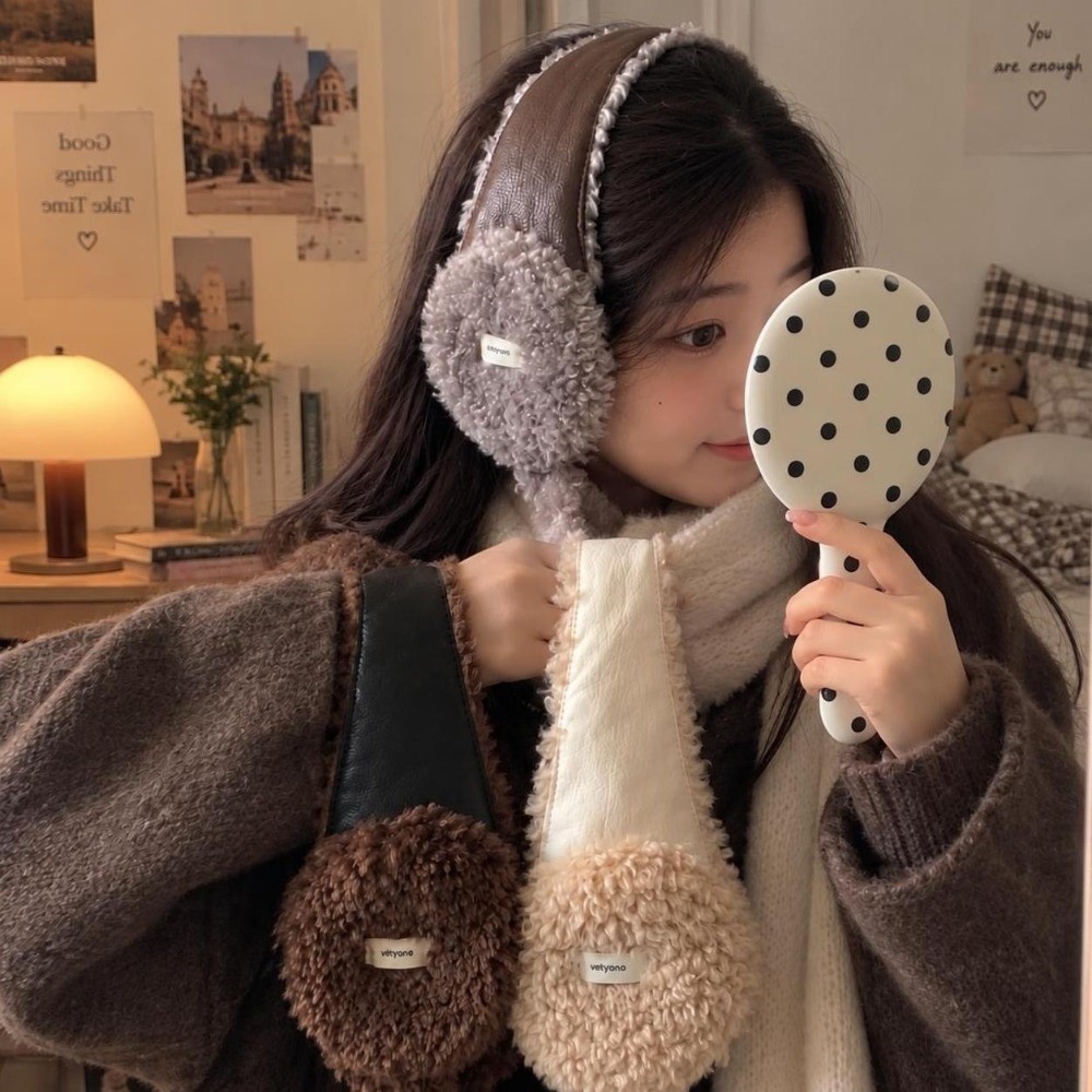 Comfortable Vintage Faux Lamb  - Earmuffs Foldable ulasan dan harga