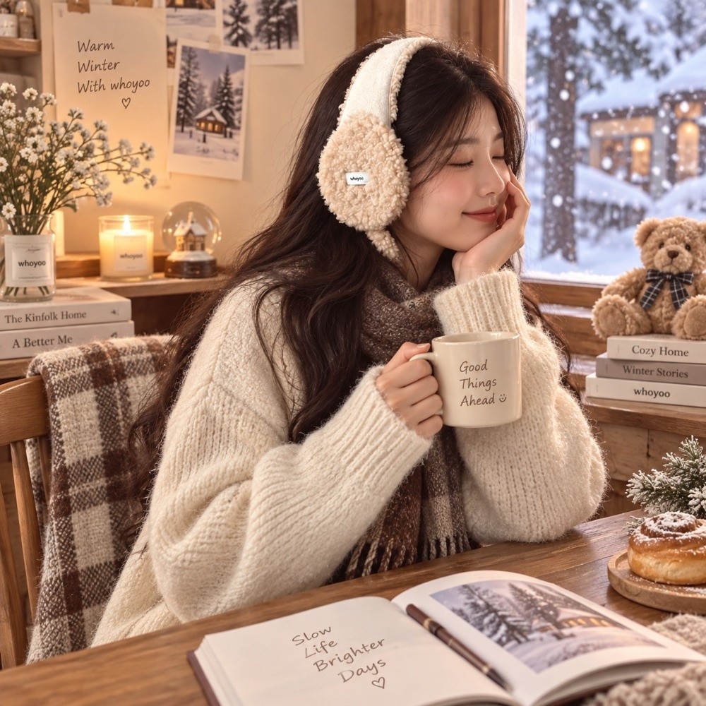 Comfortable Vintage Faux Lamb  - Earmuffs Foldable ulasan dan harga