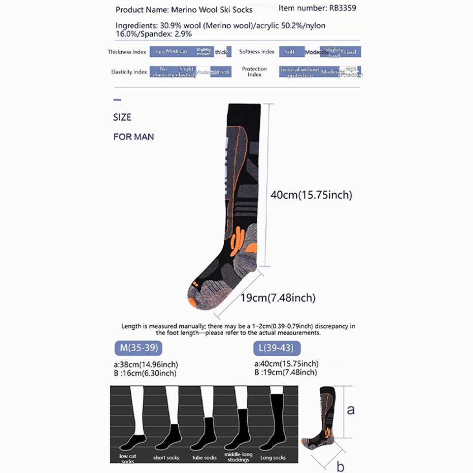 Loogdeel High Quality Merino W - Thermal Sock Wool ulasan dan harga