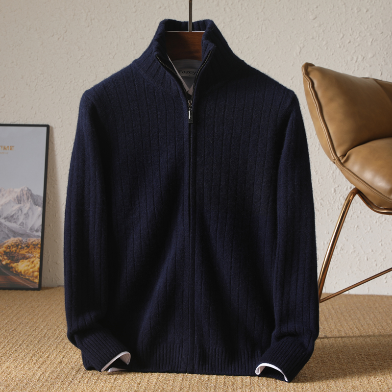 Men 100% Merino Wool Stand-Up  - Wool Coat Peacoat ulasan dan harga