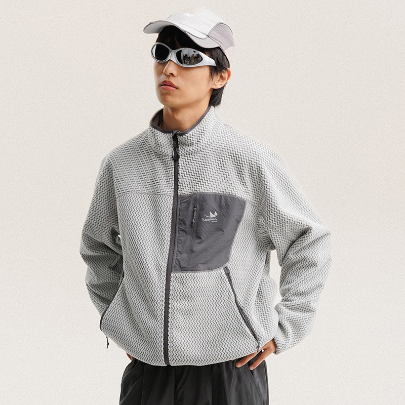 Autumn Winter Polar Fleece Wav - Wool Coat Peacoat ulasan dan harga