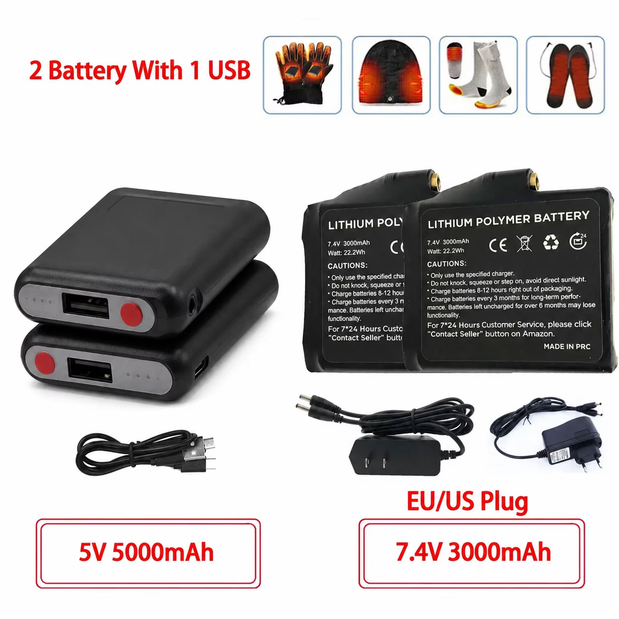 Winter Heated Socks Batteries  - Heated Vest Battery ulasan dan harga